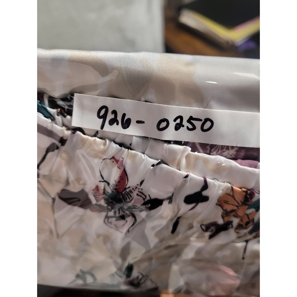 White House Black Market Satin Floral Off The Shoulder Blouse Size M Feminine - Picture 9 of 10